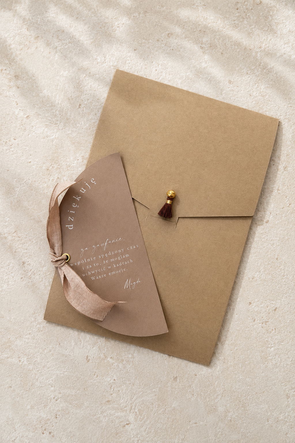 Koperta pionowa na odbitki - boho kraft 15x23 cm
