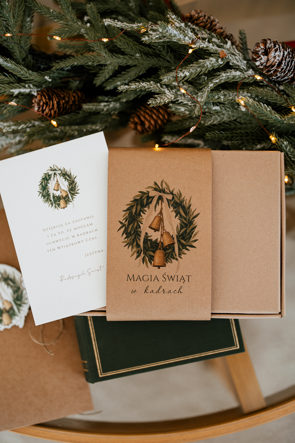 Świąteczne pudełko na odbitki 15x23 - kraft Christmas boho